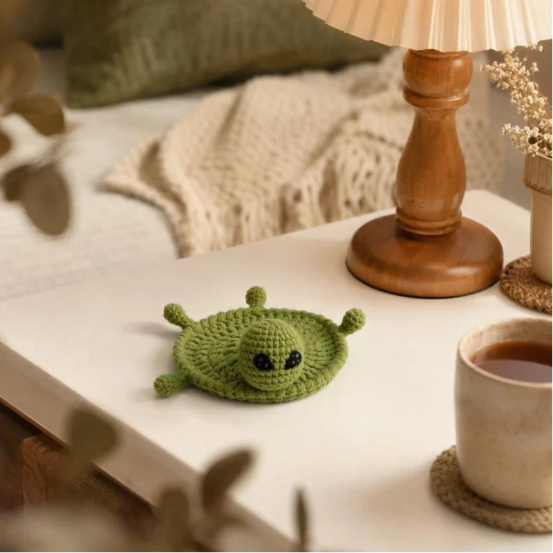 Handmade Cute Alien Coaster