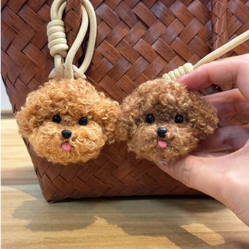 Handmade Pipe Cleaner Poodle Bichon Bag Charm & Keychain