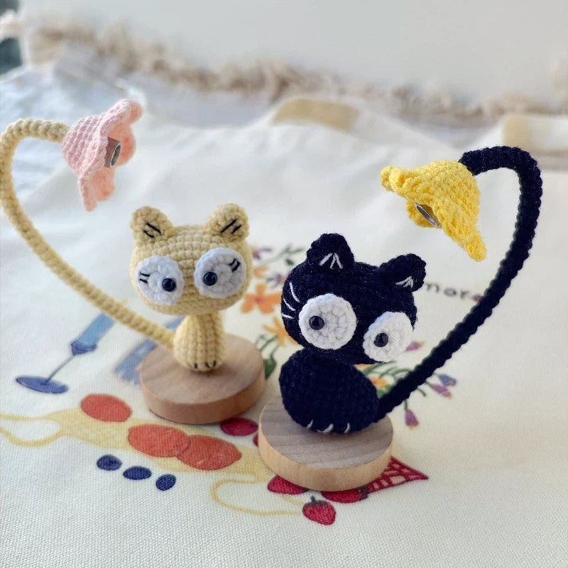 Light Up Crochet Cat Ornament