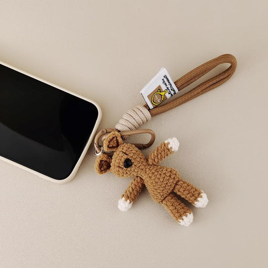 Handmade Crochet Bear Doll Bag Charm Keychain - Premium Gift