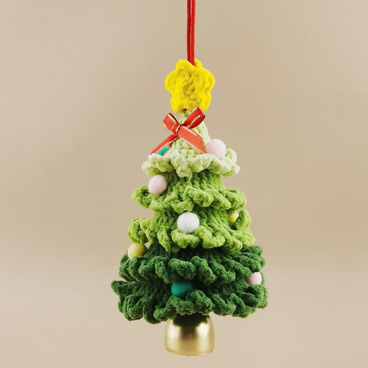 Handmade Crochet Christmas Tree Car Charm