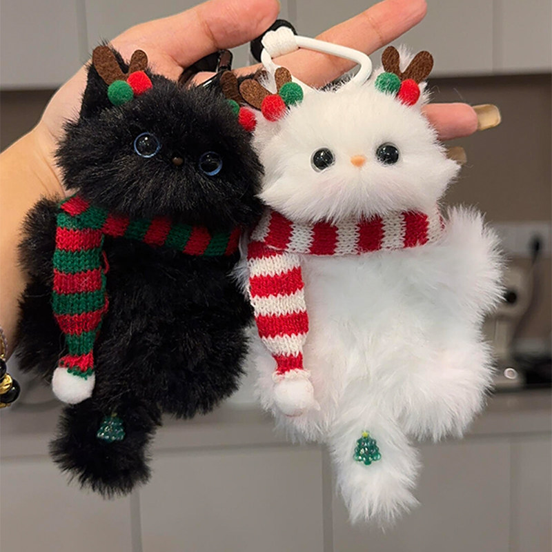 DIY Pipe Cleaner Cat Charm Craft Kit - Cute Keychain, Perfect birthday or Christmas Gift for Her