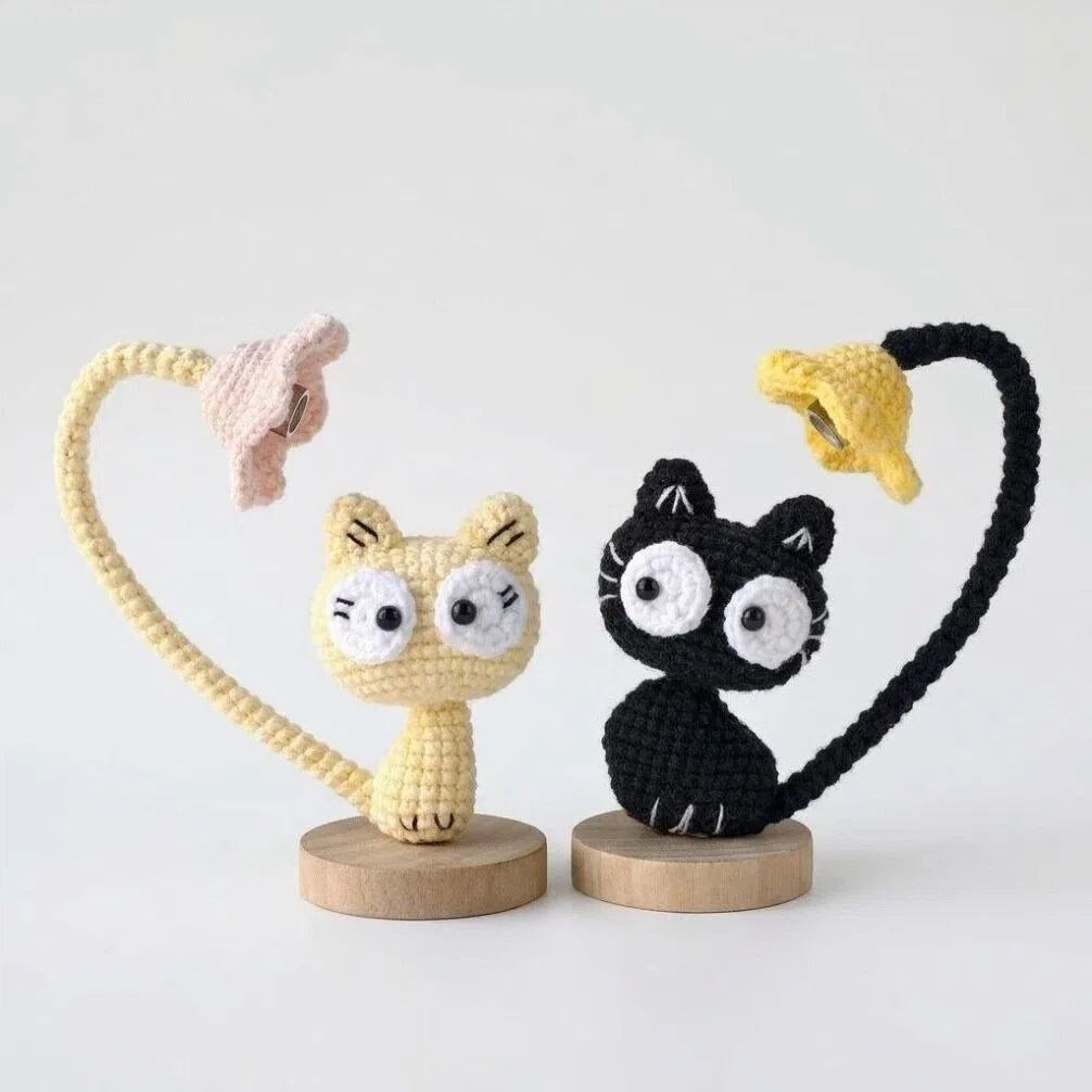 Light Up Crochet Cat Ornament