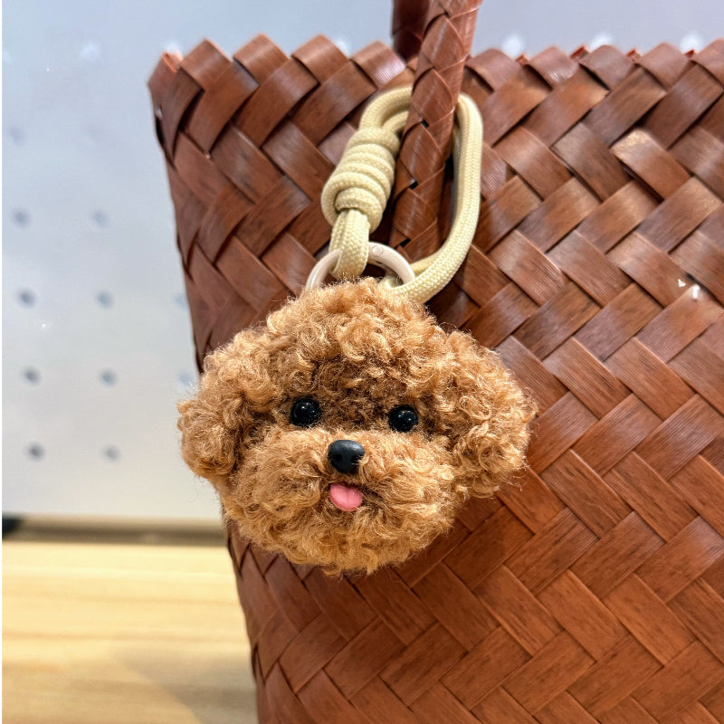 Handmade Pipe Cleaner Poodle Bichon Bag Charm & Keychain