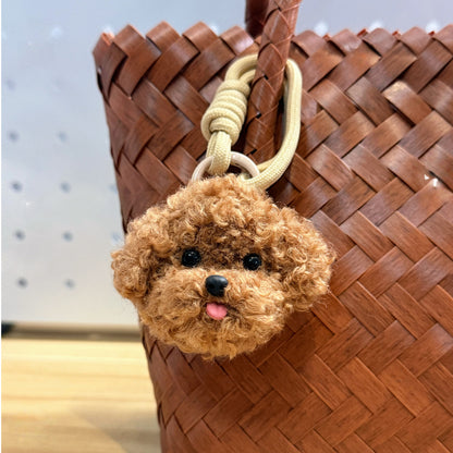 Handmade Pipe Cleaner Poodle Bichon Bag Charm & Keychain