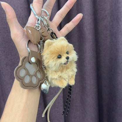 Handmade Cute Pomeranian Bag Charm