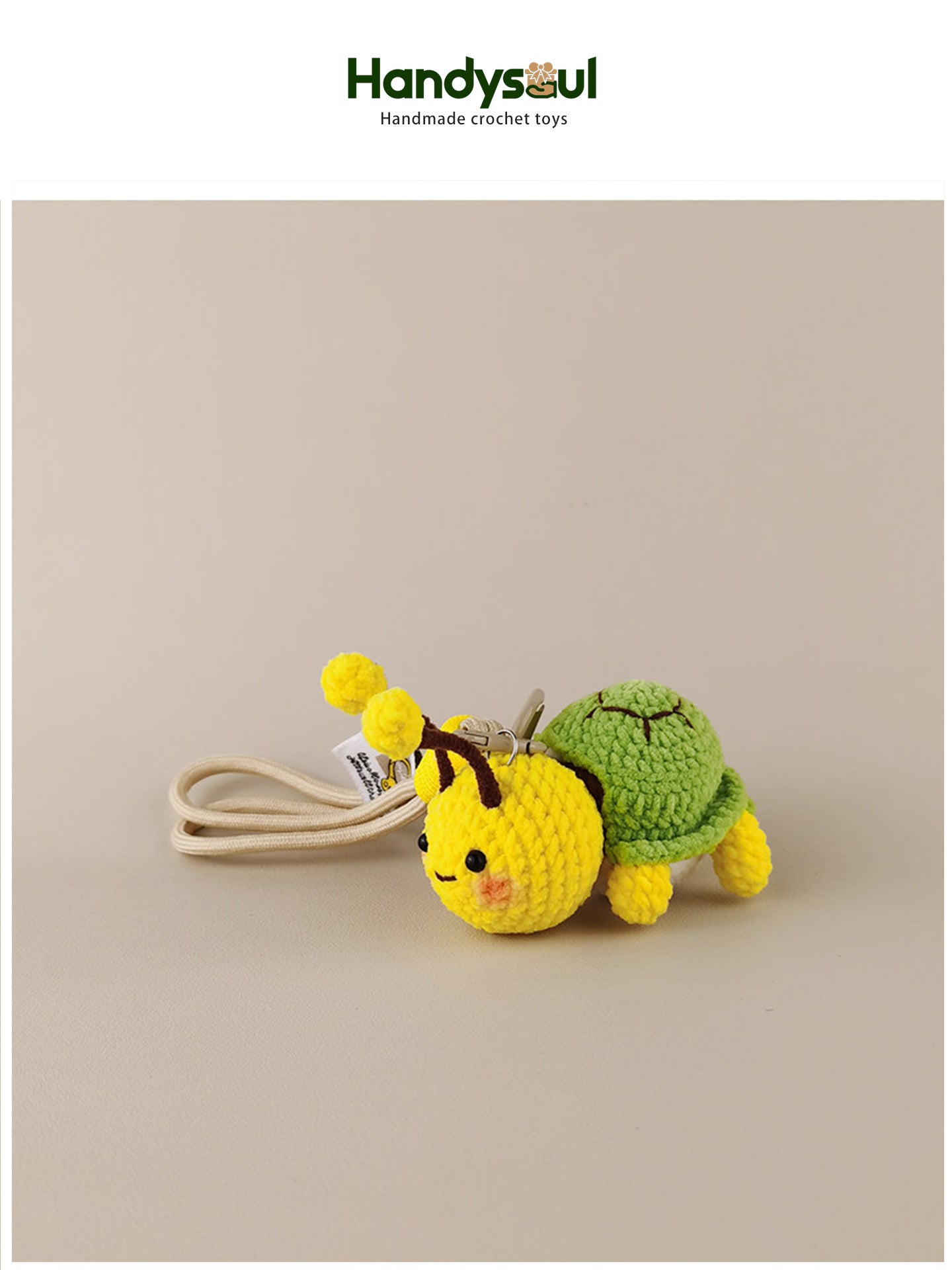 Cute BFF Turtle Bag Charm | Handmade Crochet