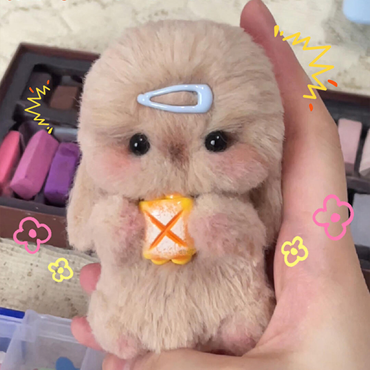 Cute Pipe Cleaner Bunny Charm DIY Craft Kit - Car & Bag Accessory, Perfect Birthday or Valentine's Day Gift