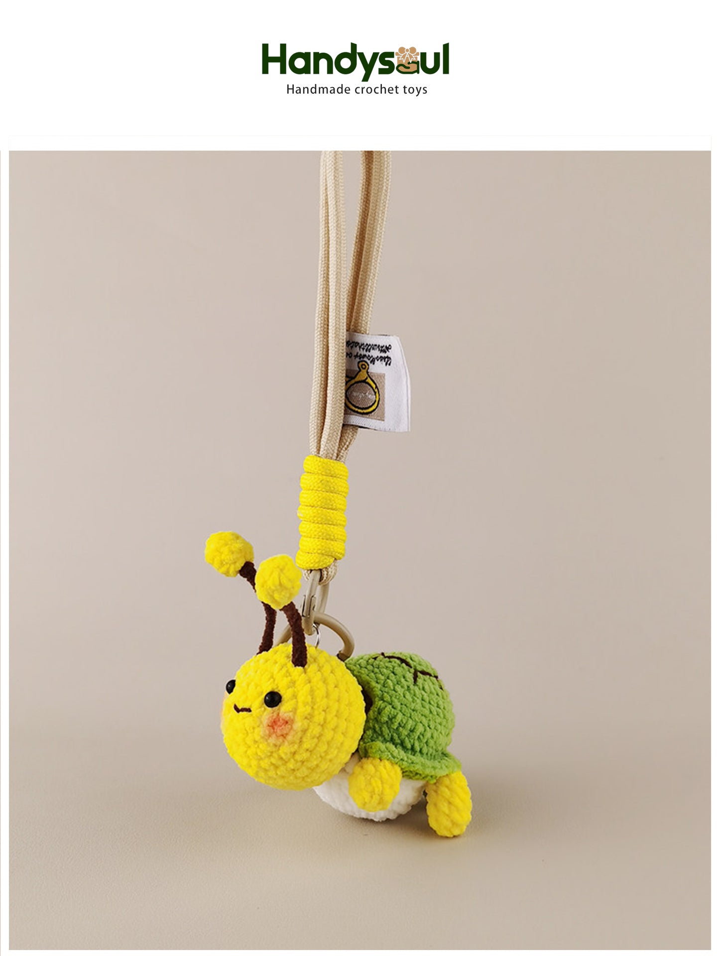 Cute BFF Turtle Bag Charm | Handmade Crochet