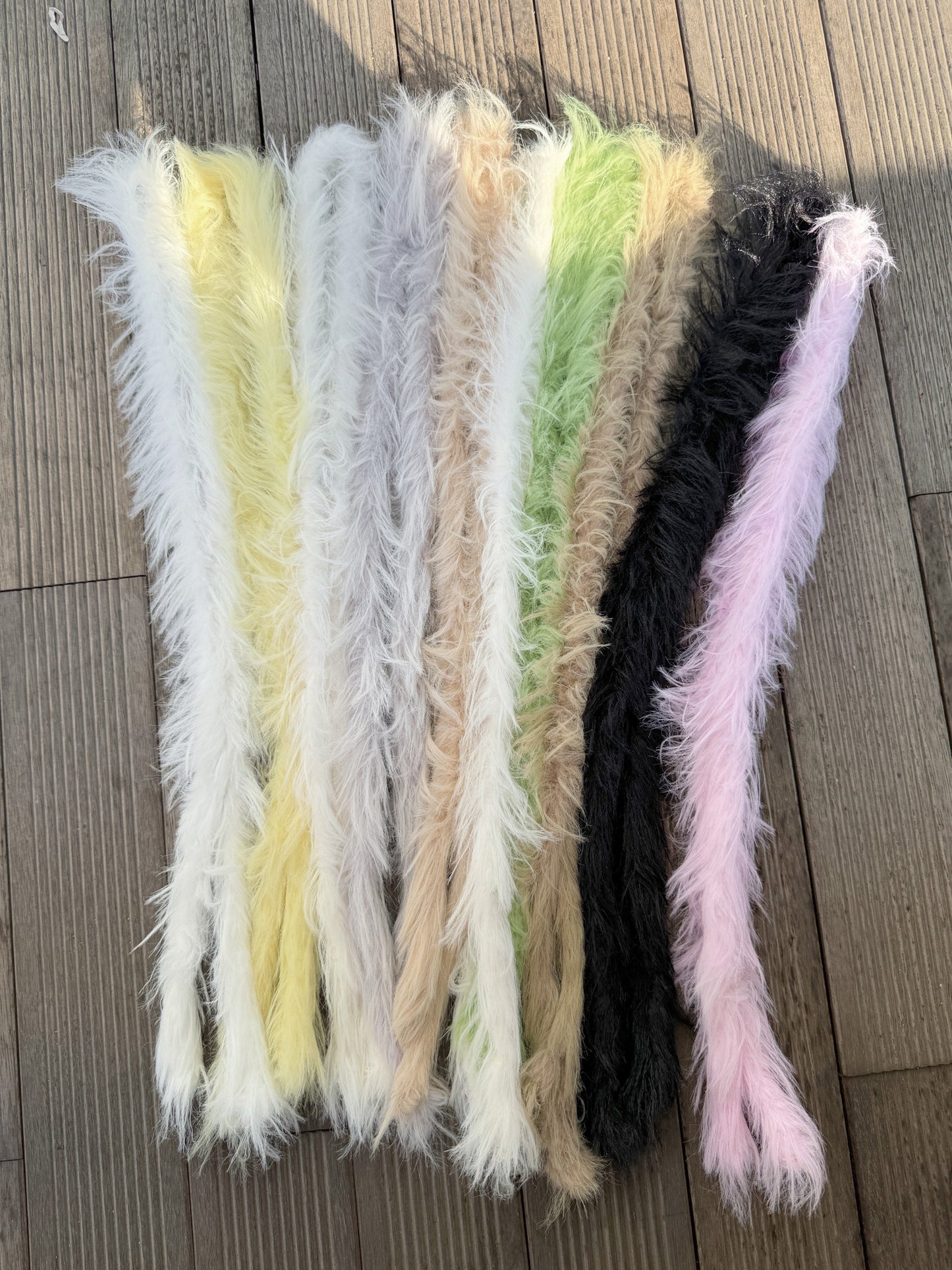 2pcs Faux Mink Pipe Cleaners, Thick Dense, DIY Puppy Craft