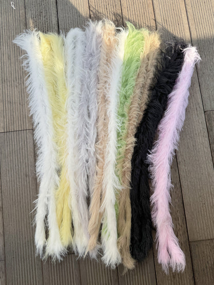 2pcs Faux Mink Pipe Cleaners, Thick Dense, DIY Puppy Craft