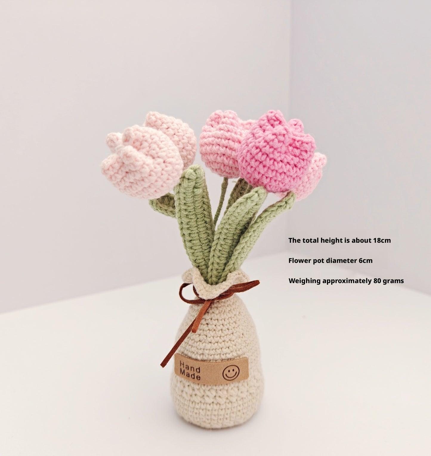 Handmade Crocheted Potted Plant Positive Energy Yarn Ornament