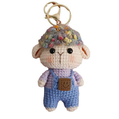 Cute Crochet Lamb Keychain