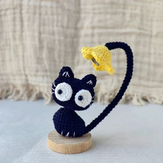 Light Up Crochet Cat Ornament