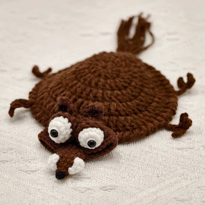 Funny Squirrel Crochet Coaster