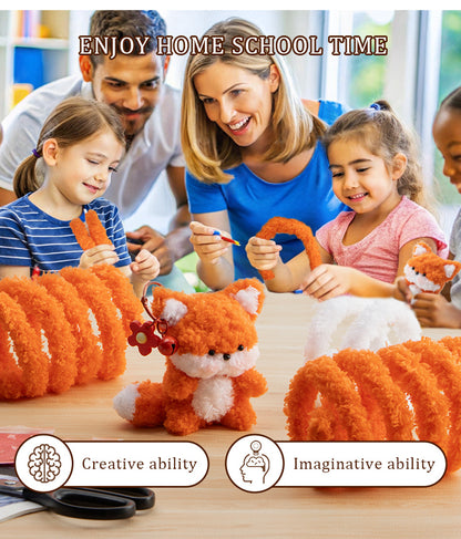DIY Pipe Cleaners Kit - Squirrel Pendant & Stress Relief Doll