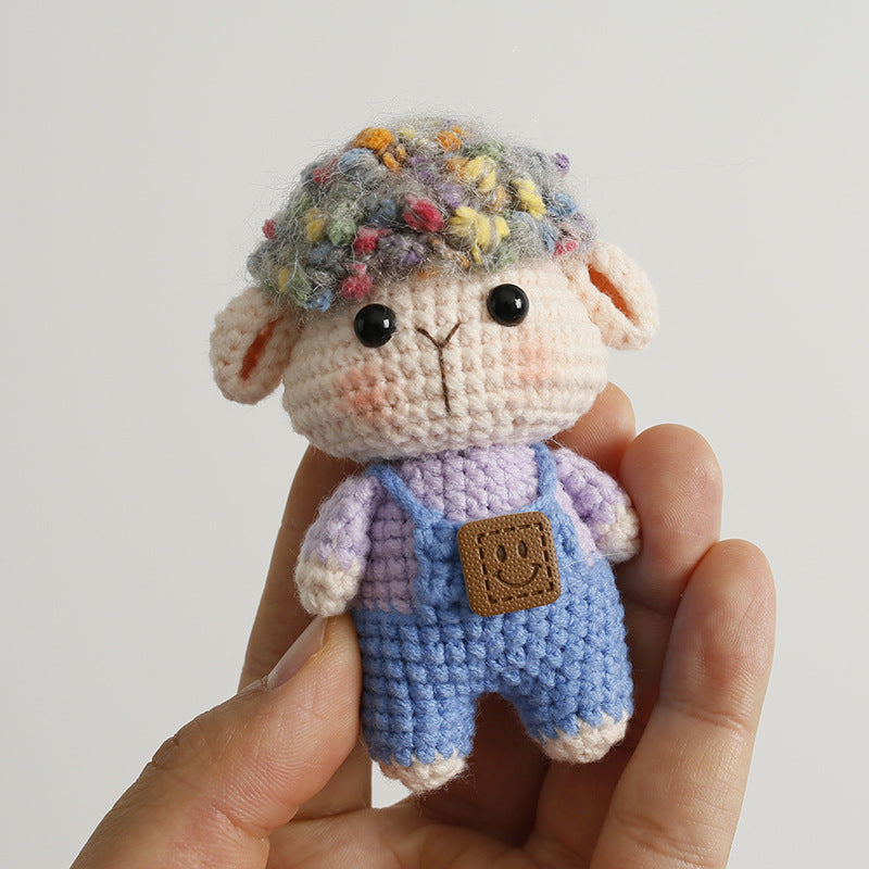 Cute Crochet Lamb Keychain
