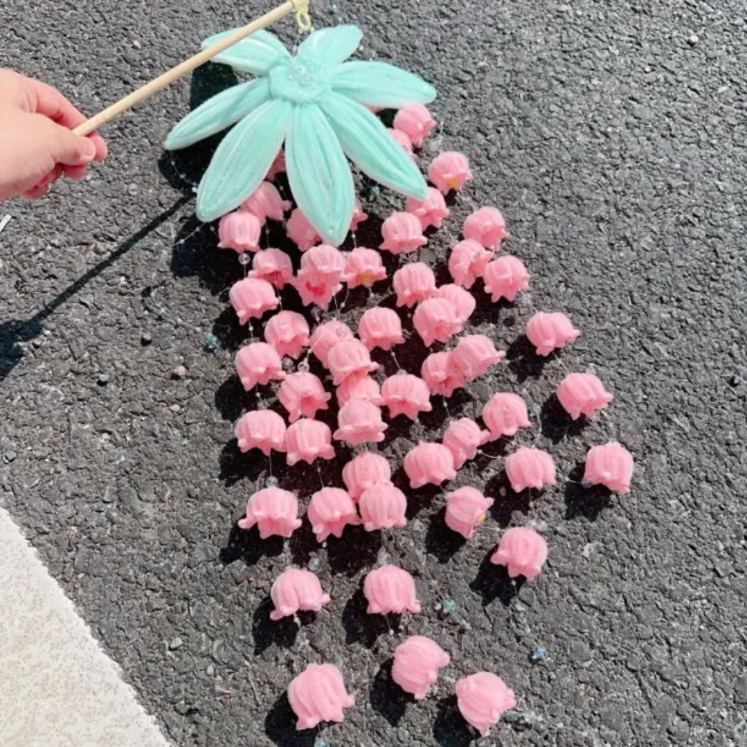 Handmade Pipe Cleaner Lily of the Valley Wind Chime Kit - DIY Craft Supplies for Home Decor 🧶