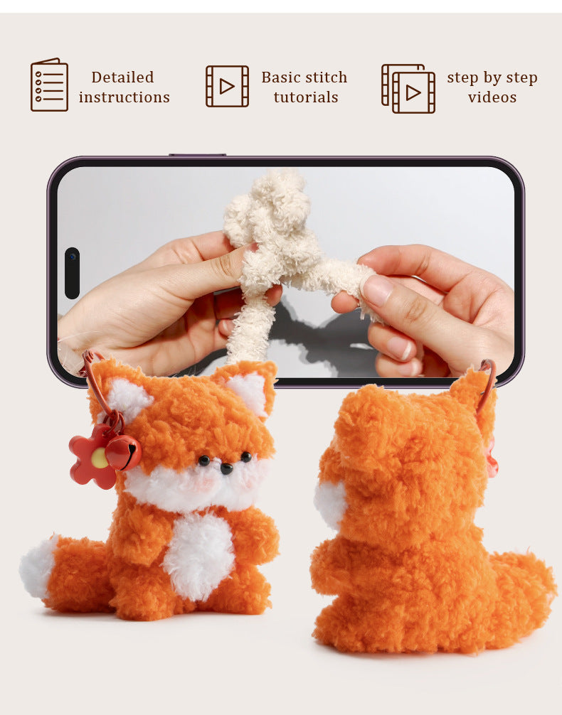 DIY Pipe Cleaners Kit - Squirrel Pendant & Stress Relief Doll