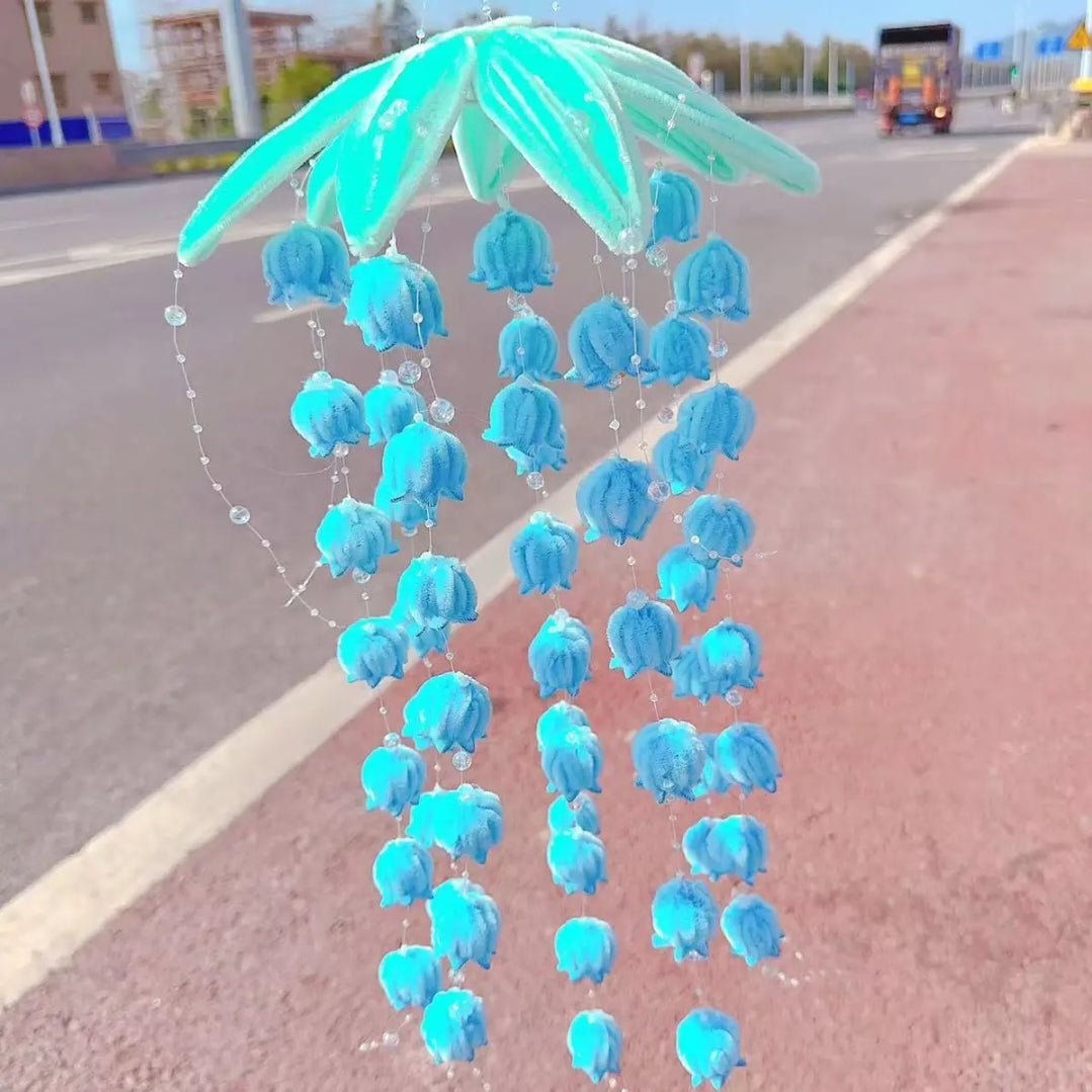 Handmade Pipe Cleaner Lily of the Valley Wind Chime Kit - DIY Craft Supplies for Home Decor 🧶