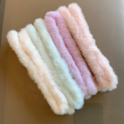 2pcs 40mm Faux Rabbit Fur Pipe Cleaners: DIY Dog & Rabbit Craft Supplies