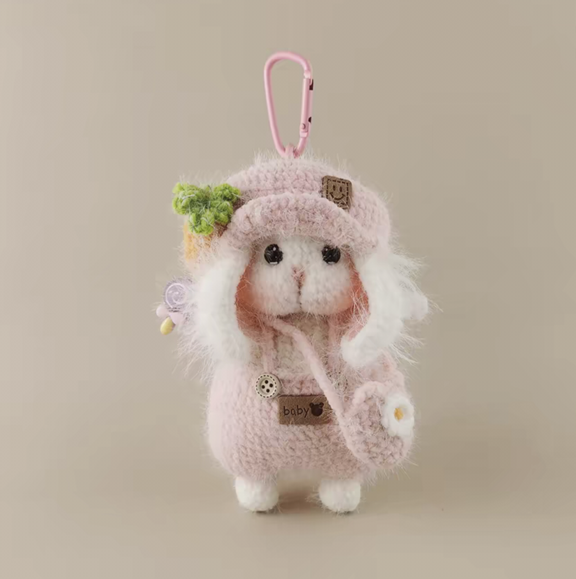 Handmade Crochet Cute Bunny Bag Charm （Pre-order ）