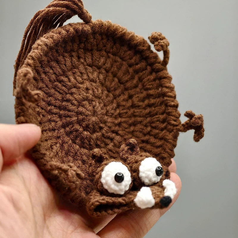 Funny Squirrel Crochet Coaster