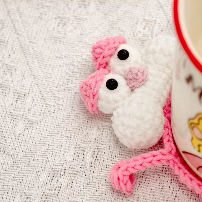 Handmade Crochet Pink Panther Coaster
