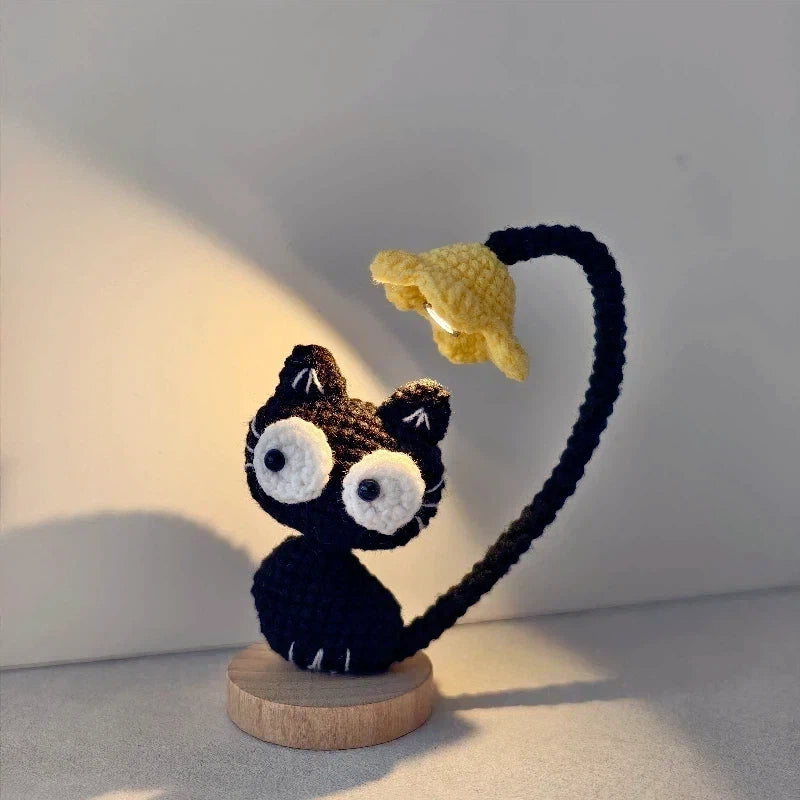 Light Up Crochet Cat Ornament