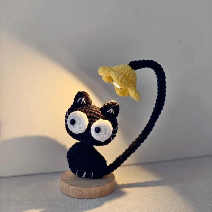 Light Up Crochet Cat Ornament