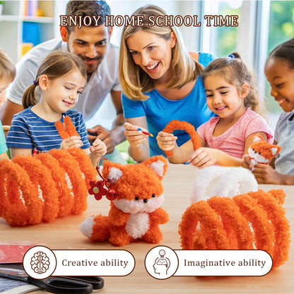 DIY Pipe Cleaners Kit - Squirrel Pendant & Stress Relief Doll