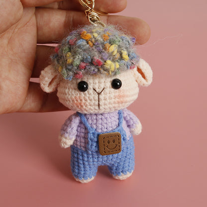 Cute Crochet Lamb Keychain