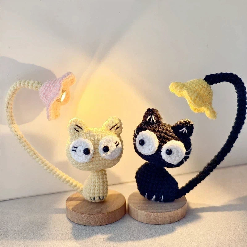 Light Up Crochet Cat Ornament