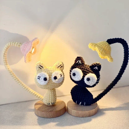 Light Up Crochet Cat Ornament