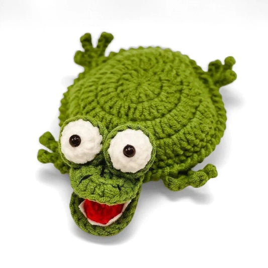 Handmade Crochet Crocodile Coaster