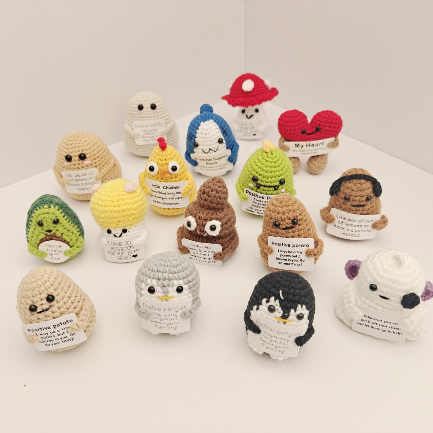 Handmade Crocheted Potted Plant Positive Energy Yarn Ornament