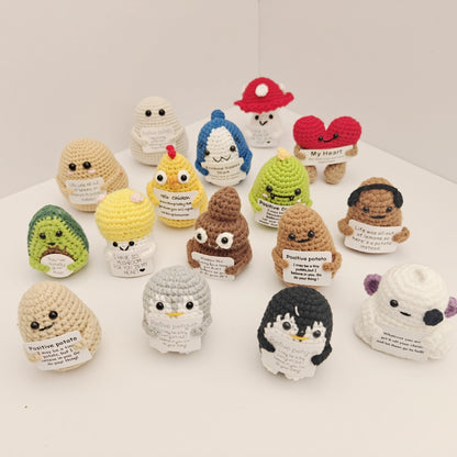 Handmade Crocheted Potted Plant Positive Energy Yarn Ornament