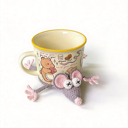 Cute mouse Crochet Coaster