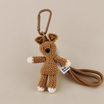 Handmade Crochet Bear Doll Bag Charm Keychain - Premium Gift