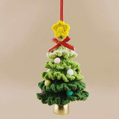 Handmade Crochet Christmas Tree Car Charm