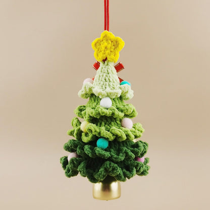 Handmade Crochet Christmas Tree Car Charm