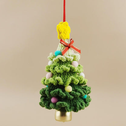 Handmade Crochet Christmas Tree Car Charm