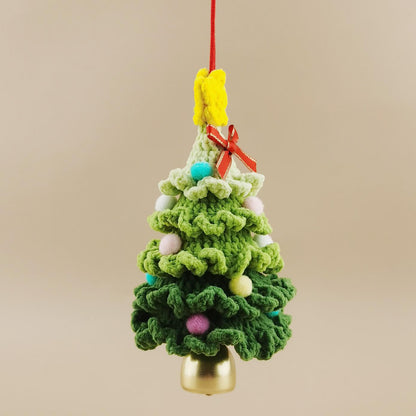 Handmade Crochet Christmas Tree Car Charm