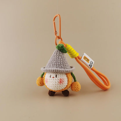 Cute Orange Plush Keychain - Detachable Bag Charm Fruit Accessory Gift