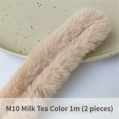 2pcs 40mm Faux Rabbit Fur Pipe Cleaners: DIY Dog & Rabbit Craft Supplies