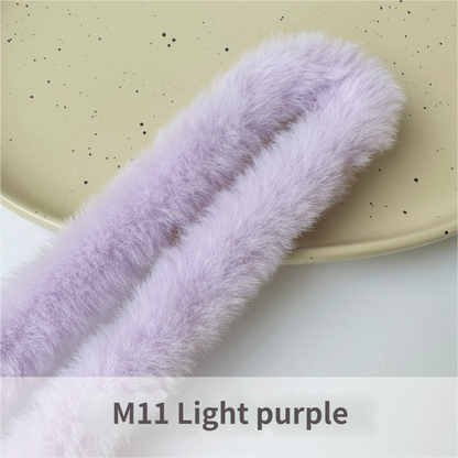 2pcs 40mm Faux Rabbit Fur Pipe Cleaners: DIY Dog & Rabbit Craft Supplies