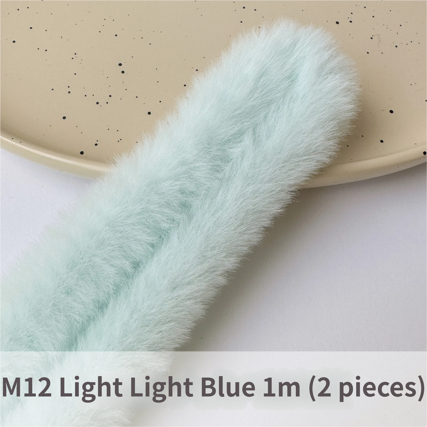 2pcs 40mm Faux Rabbit Fur Pipe Cleaners: DIY Dog & Rabbit Craft Supplies