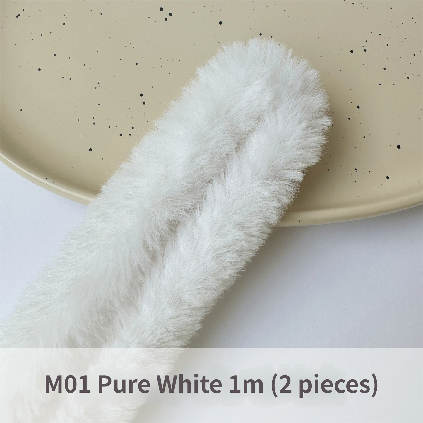 2pcs 40mm Faux Rabbit Fur Pipe Cleaners: DIY Dog & Rabbit Craft Supplies