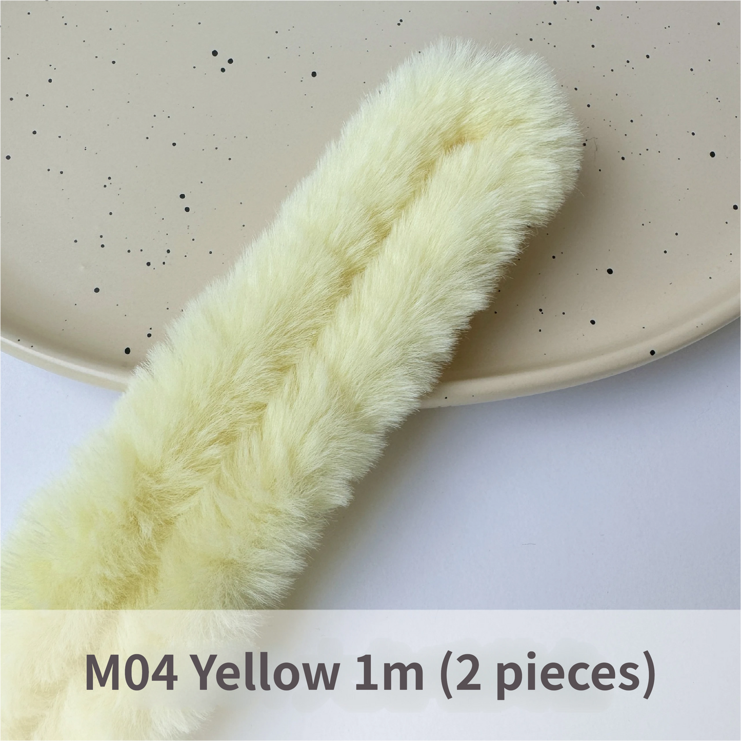 2pcs 40mm Faux Rabbit Fur Pipe Cleaners: DIY Dog & Rabbit Craft Supplies