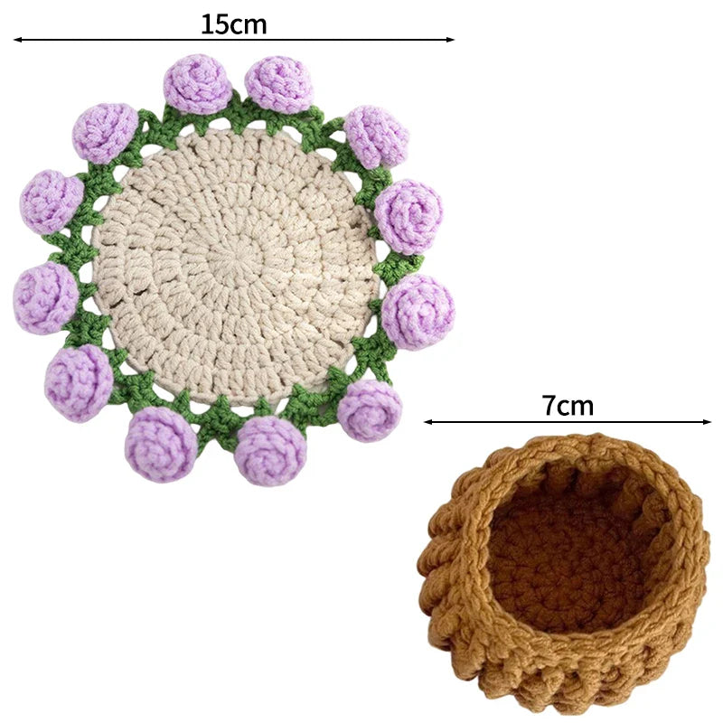 Flower Bouquet Coaster + Flower pot Set